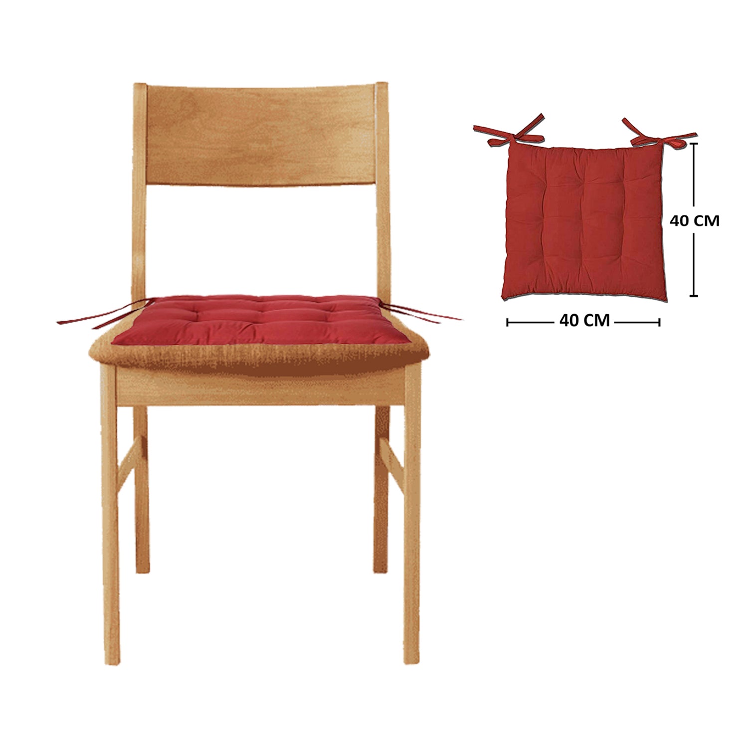 9037 Square Chair Pad Seat Cushion for Car Pad, Indoor/Outdoor with Ties (15 inch) DeoDap 9037 Square Chair Pad Seat Cushion for Car Pad, Indoor/Outdoor with Ties (15 inch) DeoDap